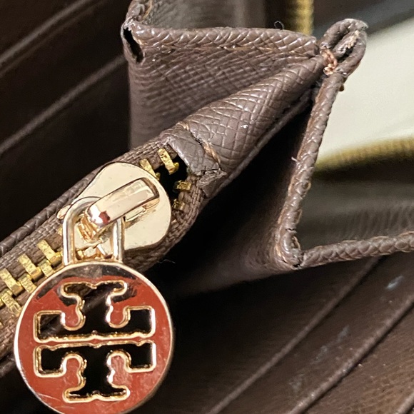 Tory Burch Brown Nylon Continental Wallet - Picture 9 of 12